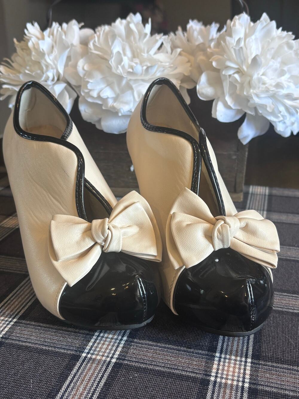 Manxixi patent leather peep toes